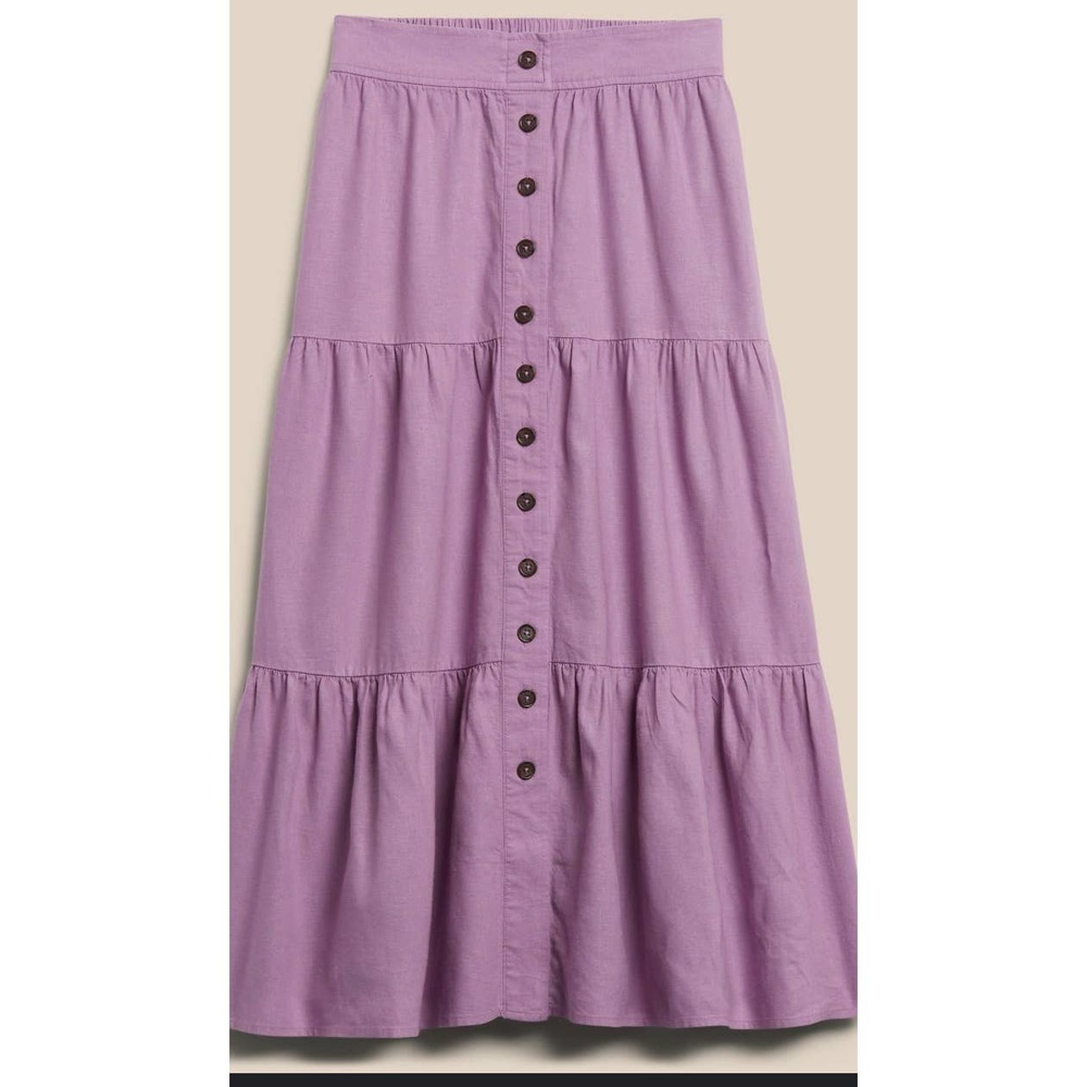 Banana Republic Linen blend Midi  Skirt
